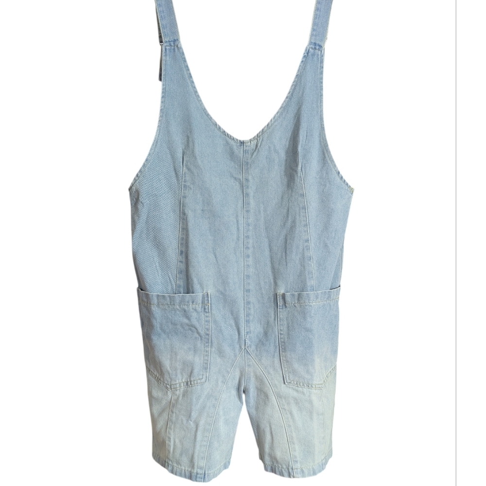 β¨ Chartou Collection Denim Romper | Adjustable Strap | Light Wash | Size M | NWT - Picture 6 of 9